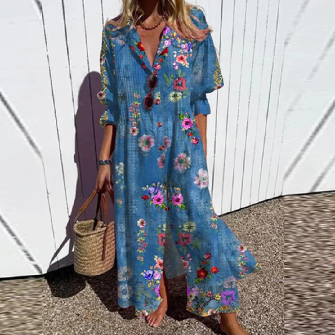 MOREAU LYON | ROBE MAXI IMPRIMÉE POUR FEMMES