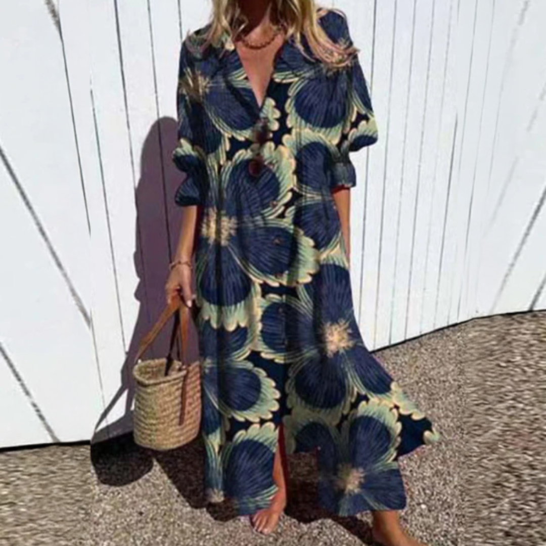 MOREAU LYON | ROBE MAXI IMPRIMÉE POUR FEMMES