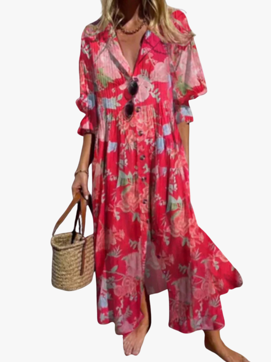 MOREAU LYON | ROBE MAXI IMPRIMÉE POUR FEMMES