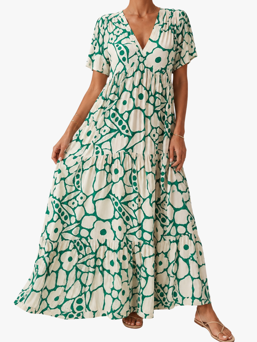 MOREAU LYON | ROBE FLORALE MAXI POUR FEMMES