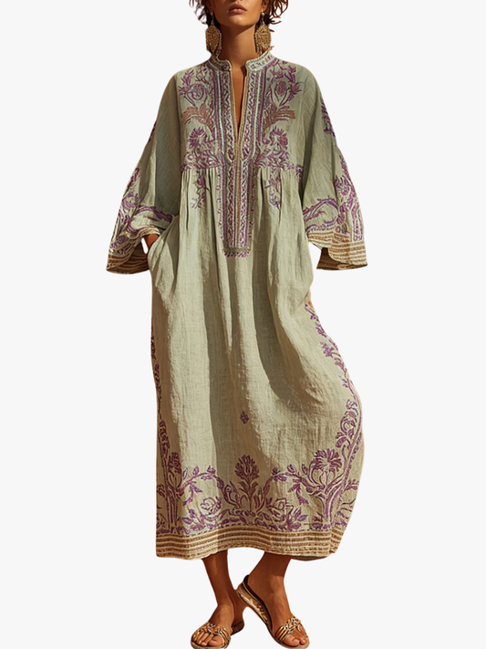 MOREAU LYON | ROBE BRODÉE FLUIDE POUR FEMMES