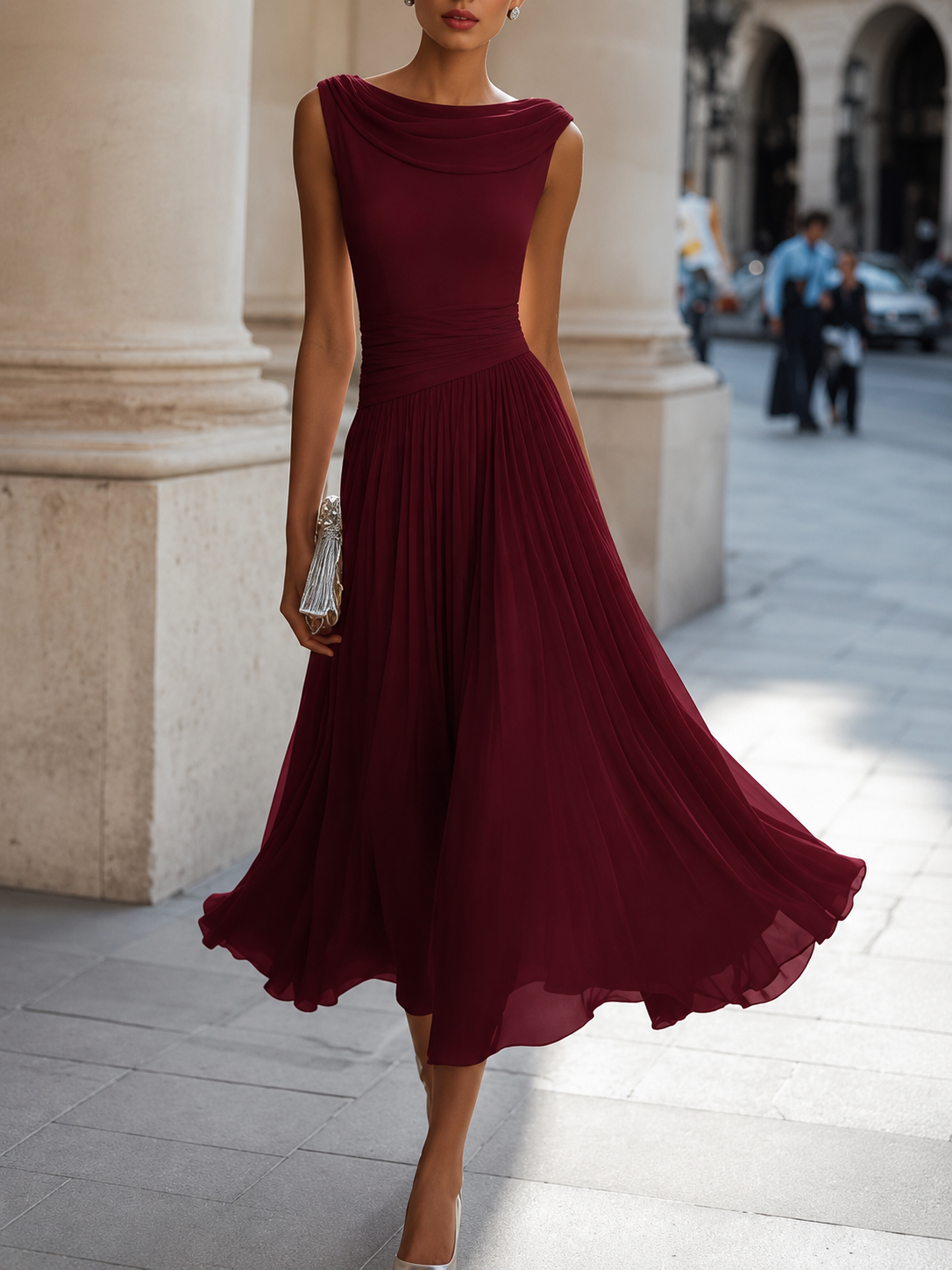 MOREAU LYON | ROBE MIDI ÉLÉGANTE CHIC POUR FEMMES