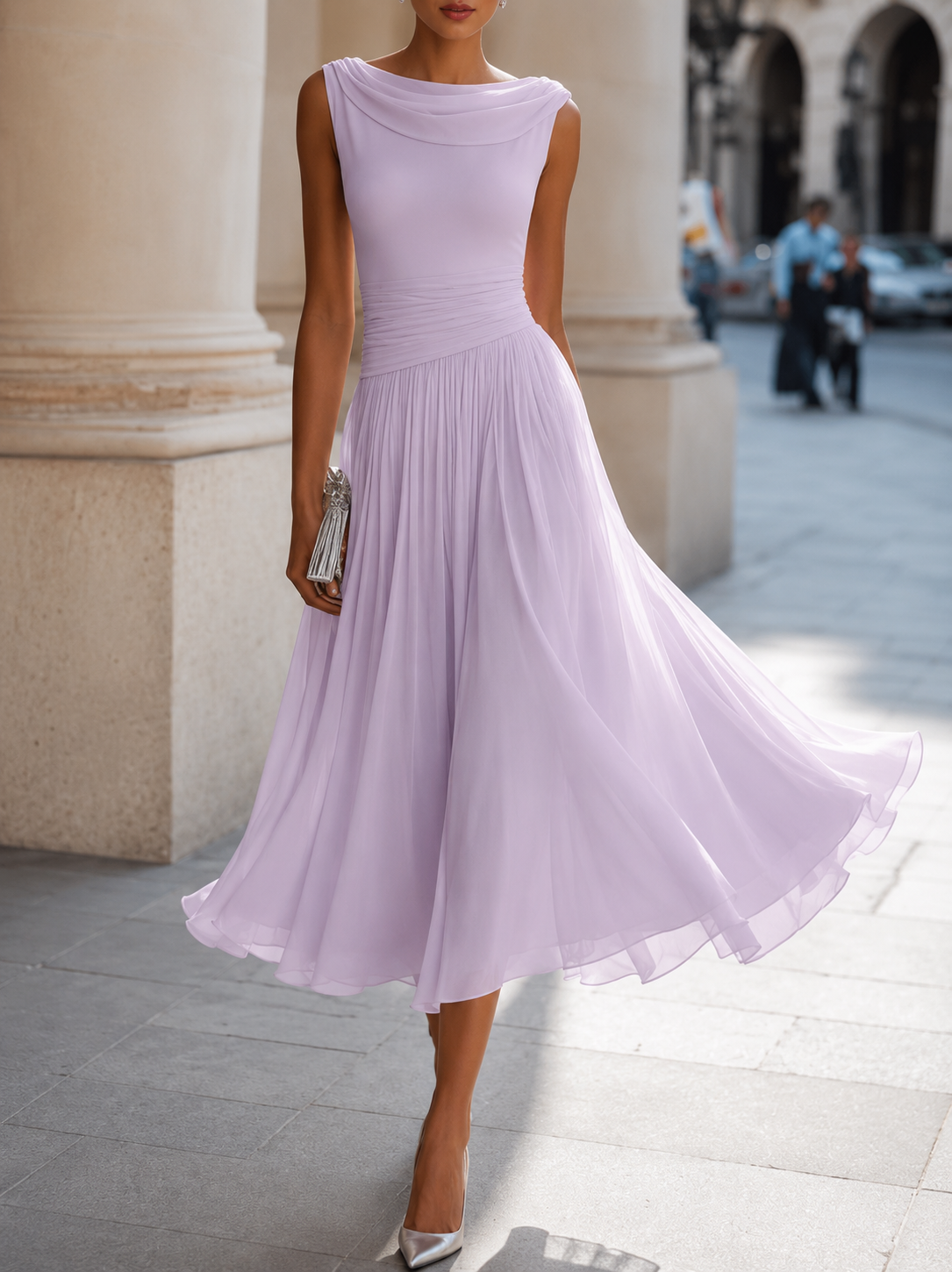 MOREAU LYON | ROBE MIDI ÉLÉGANTE CHIC POUR FEMMES
