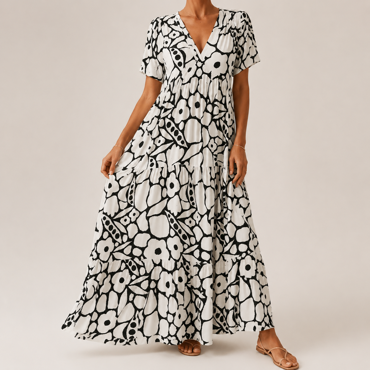 MOREAU LYON | ROBE FLORALE MAXI POUR FEMMES