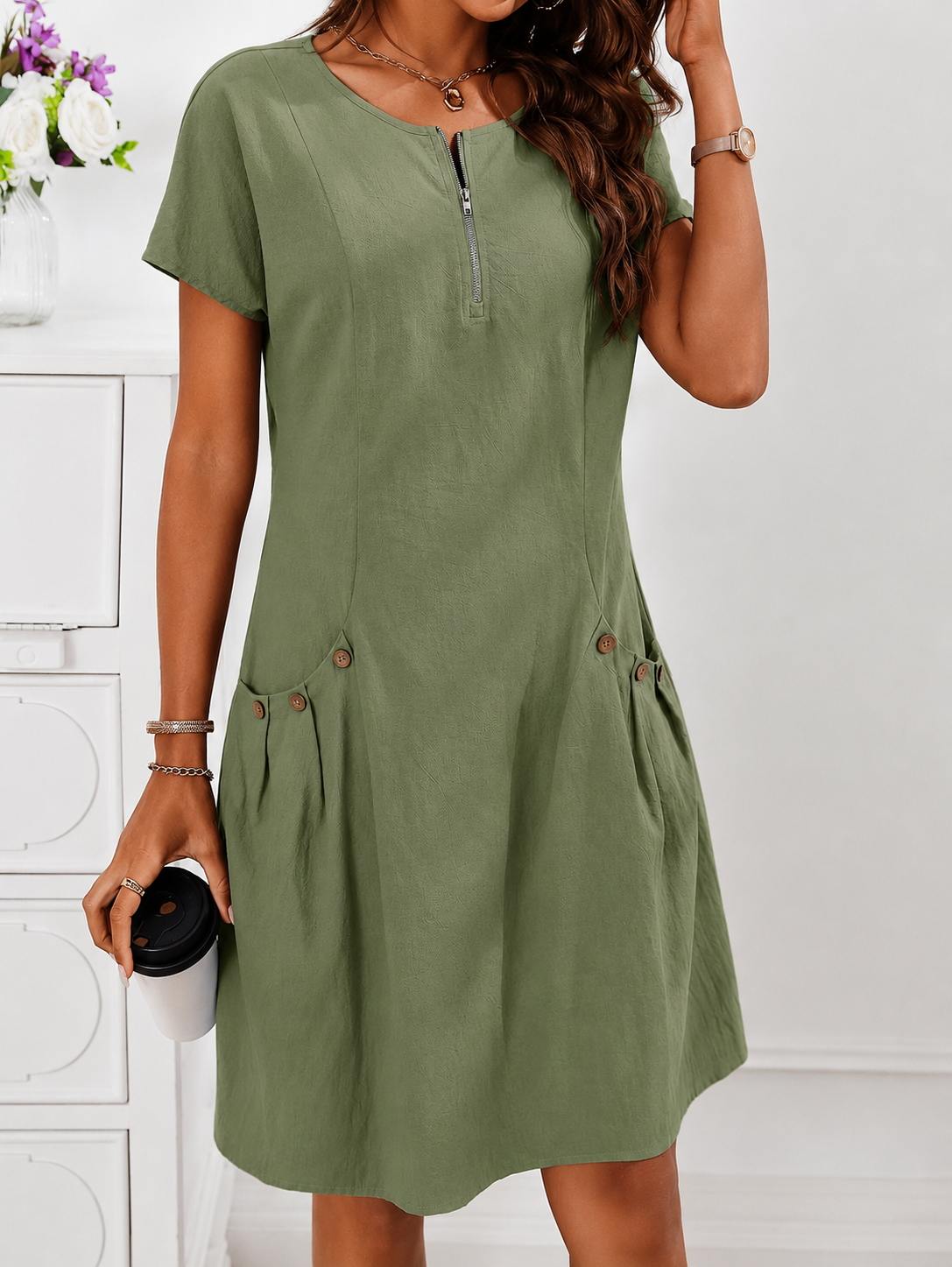 MOREAU LYON | ROBE EN MELANGE DE LIN POUR FEMMES