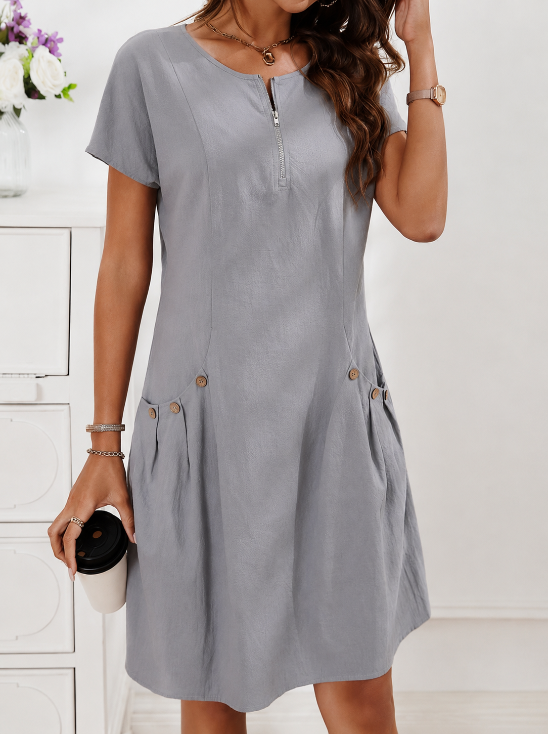 MOREAU LYON | ROBE EN MELANGE DE LIN POUR FEMMES