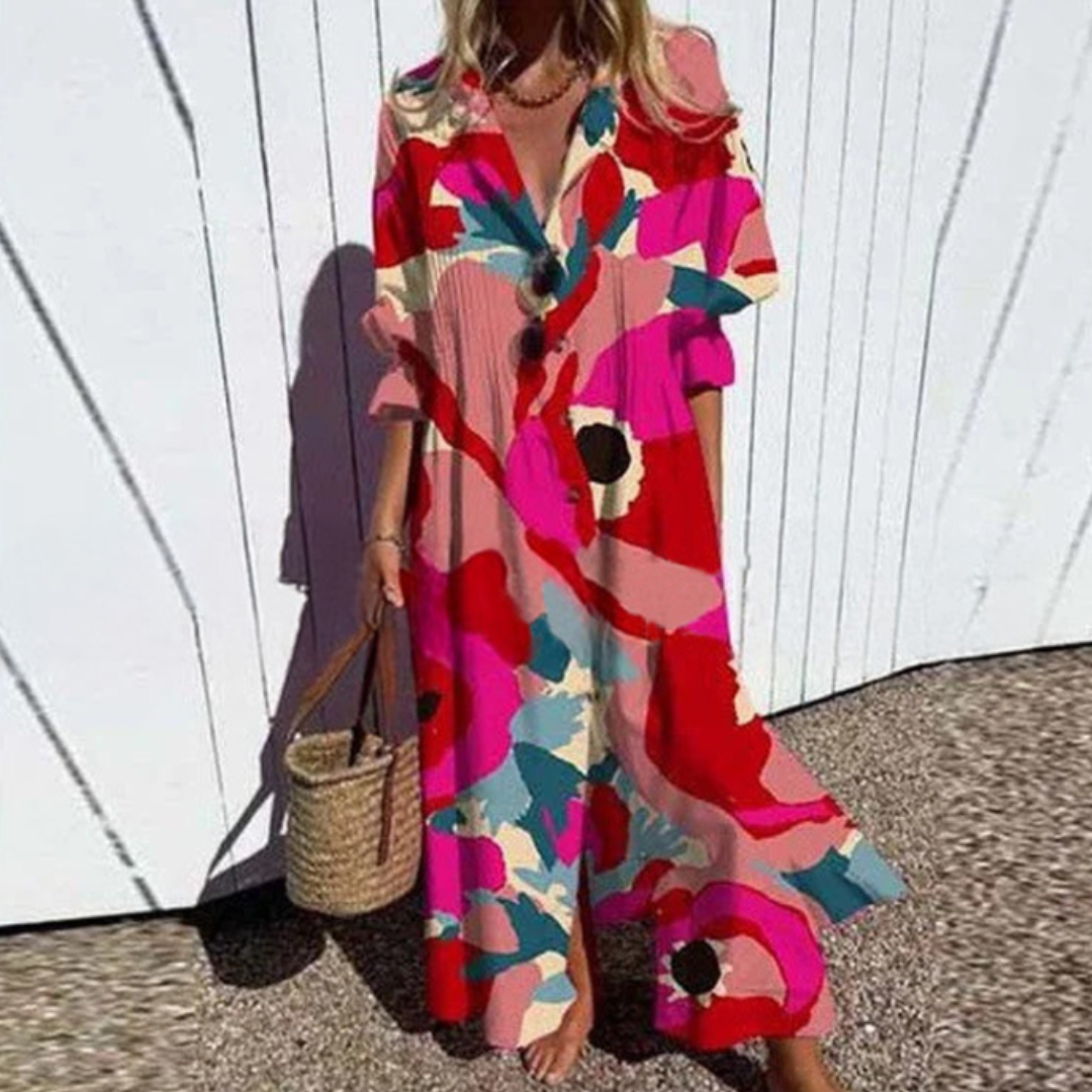 MOREAU LYON | ROBE MAXI IMPRIMÉE POUR FEMMES