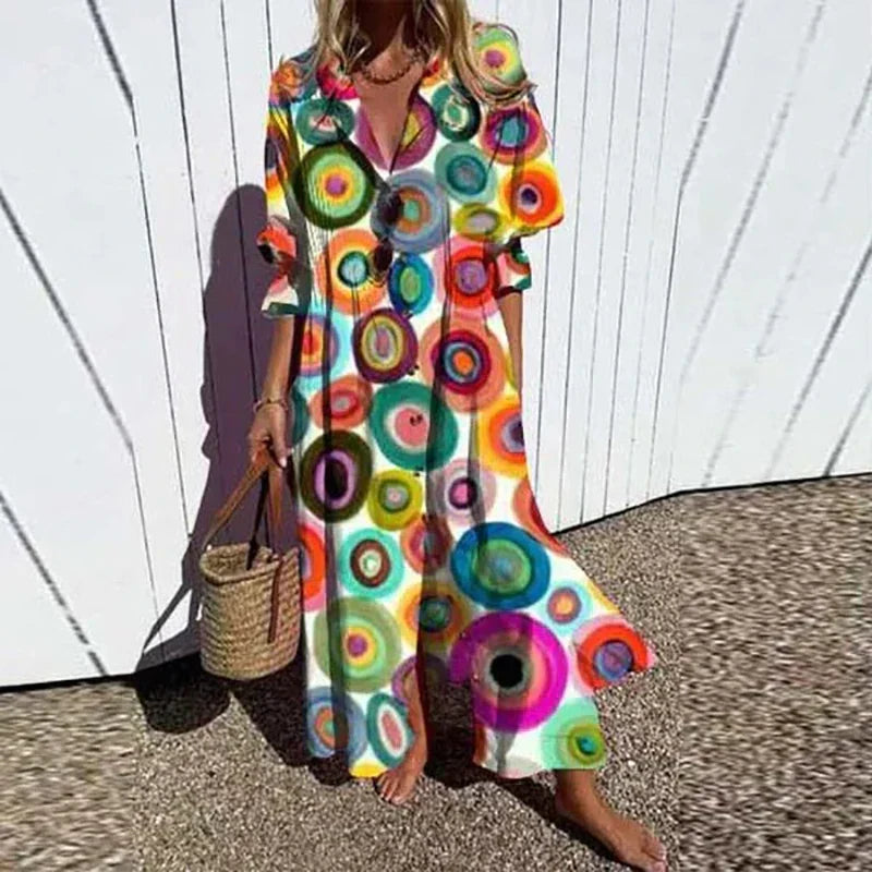 MOREAU LYON | ROBE MAXI IMPRIMÉE POUR FEMMES