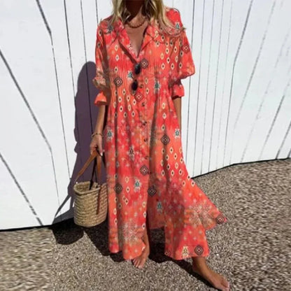 MOREAU LYON | ROBE MAXI IMPRIMÉE POUR FEMMES