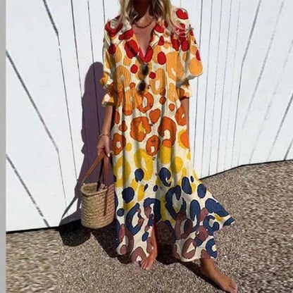 MOREAU LYON | ROBE MAXI IMPRIMÉE POUR FEMMES