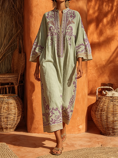 MOREAU LYON | ROBE BRODÉE FLUIDE POUR FEMMES