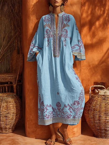 MOREAU LYON | ROBE BRODÉE FLUIDE POUR FEMMES
